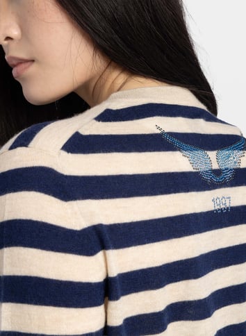 Cardigan droit en cachemire ZADIG&VOLTAIRE Bleu